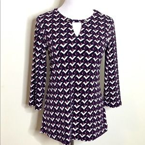 Magnolia Grace Purple Geometric Top